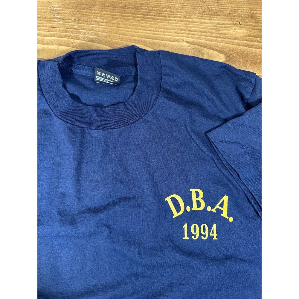 Vintage 90s Single Stitch 1994 Fruit go the Loom Best Blue Medium DBA Vtg Shirt